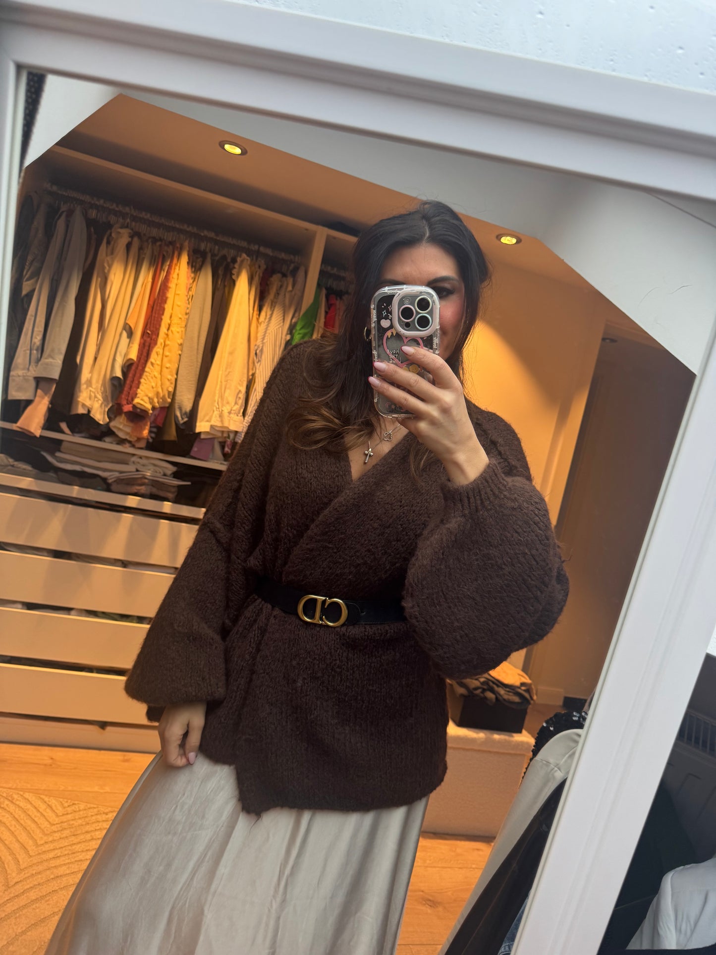 Cardigan braun "GIUSI"