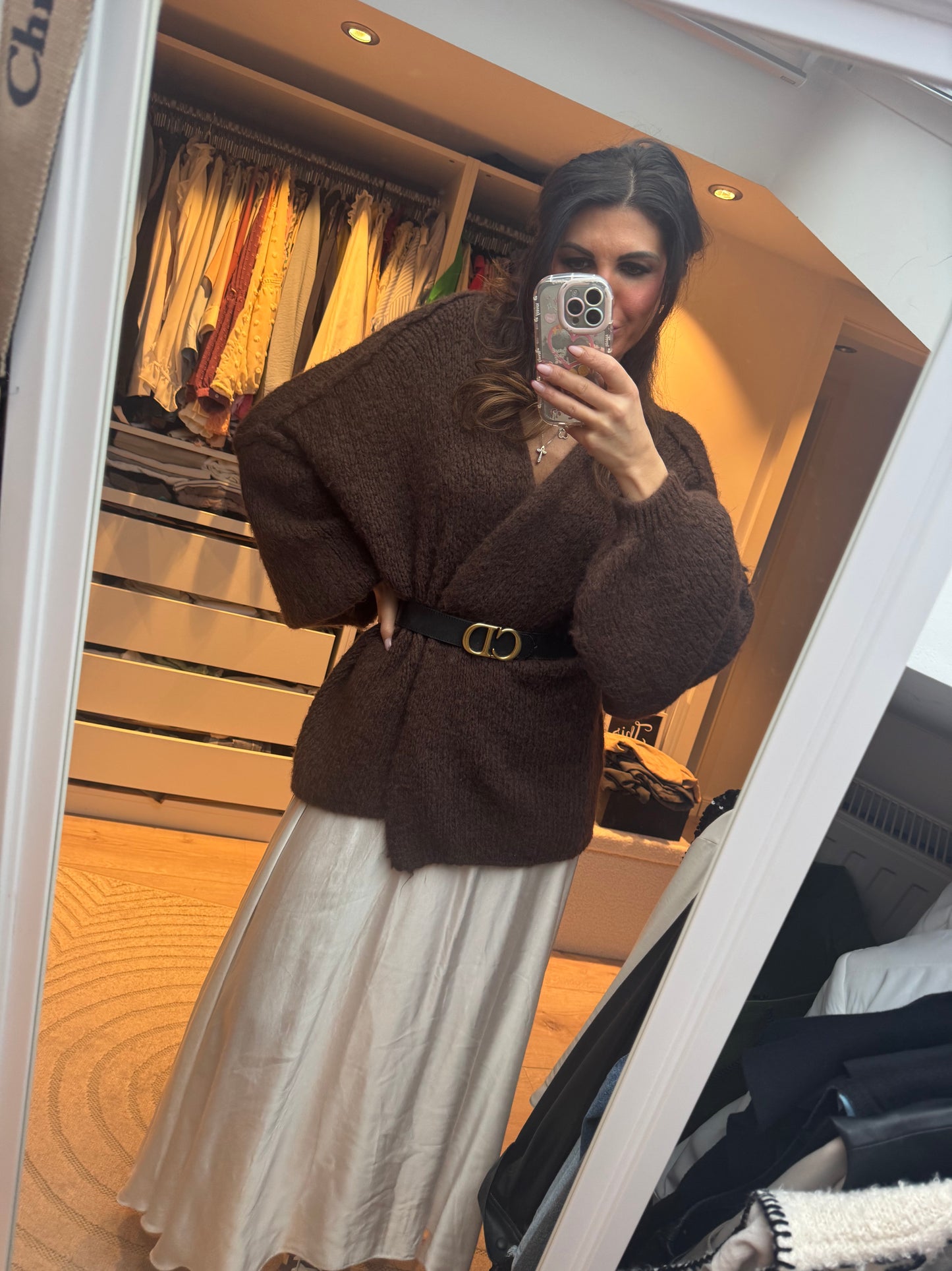 Cardigan braun "GIUSI"
