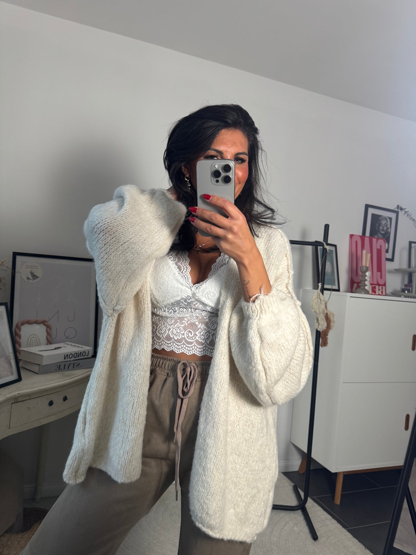 Cardigan beige "GIUSI"