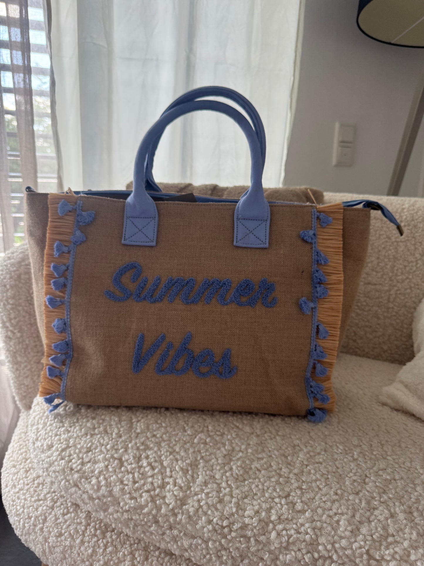 Tasche blau "SUMMER VIBES"