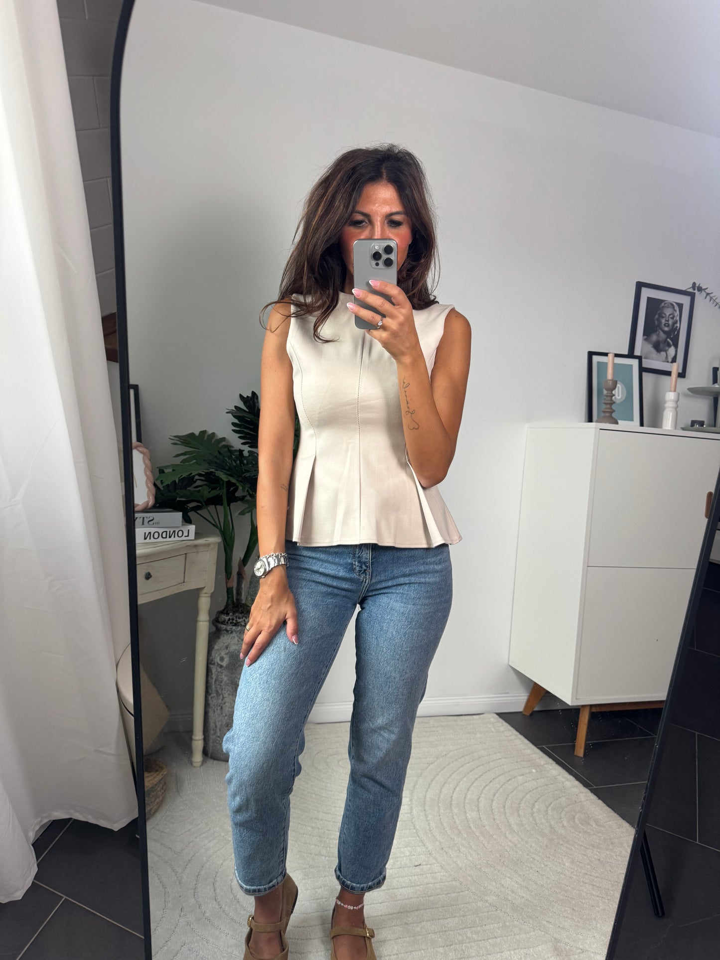 Top Beige "Valentina Chic"