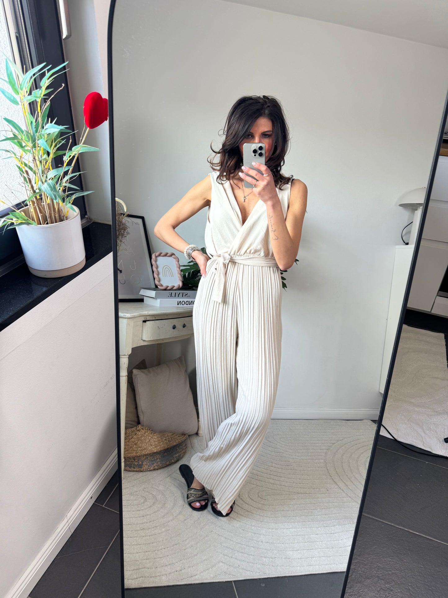 Jumpsuit beige "FERNANDA"