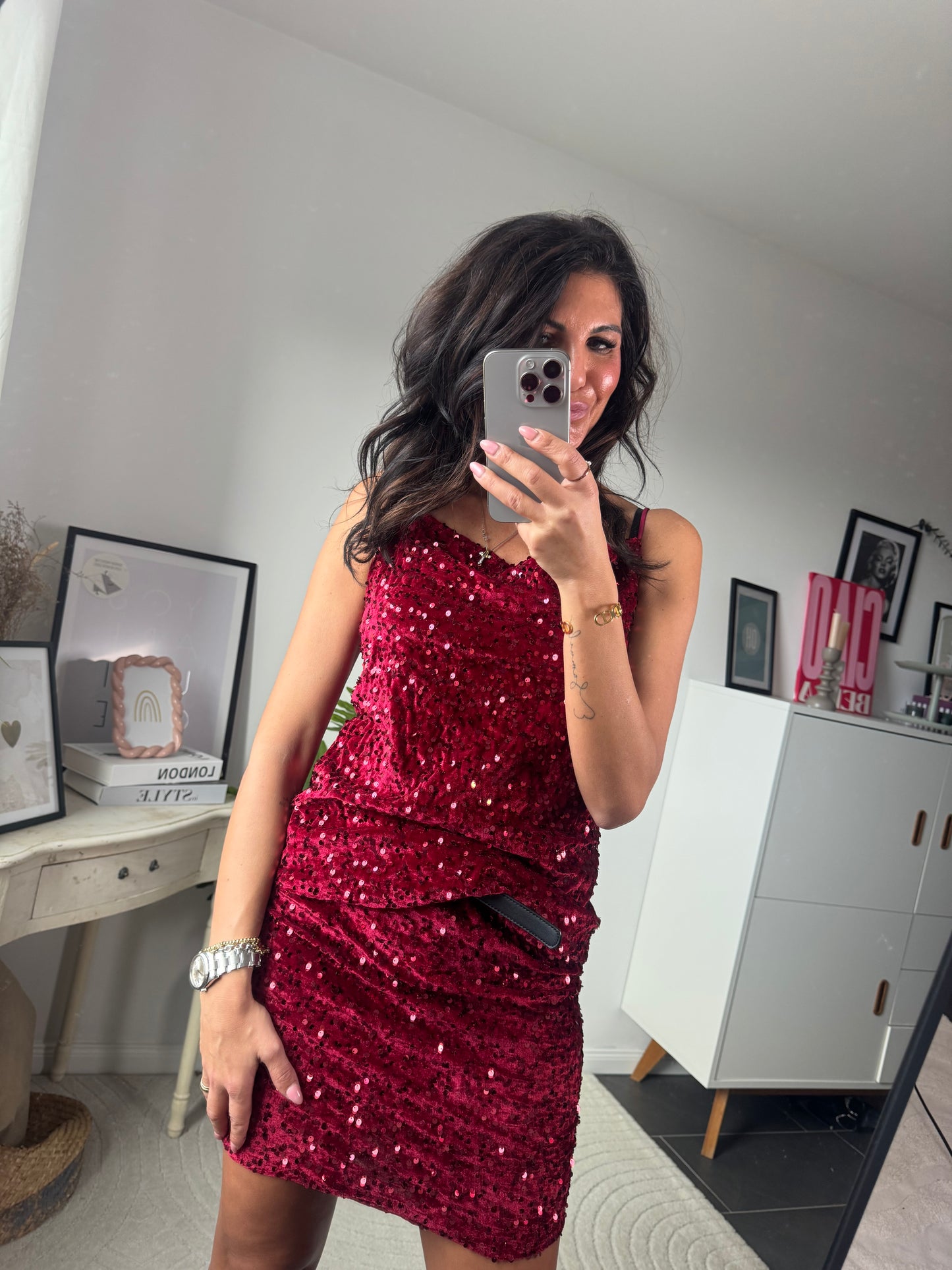 Top "Rosso Luminoso"