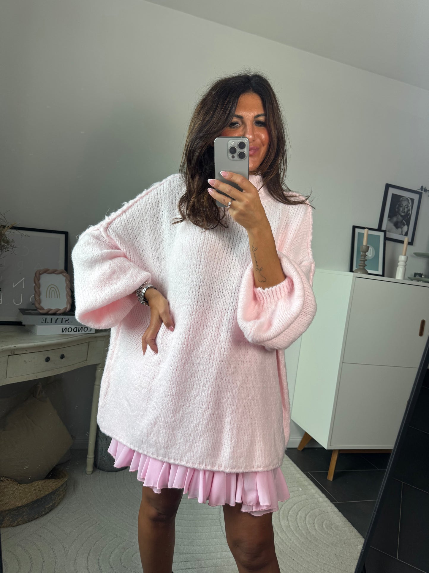 Pullover Oversize rosa "Mirella"