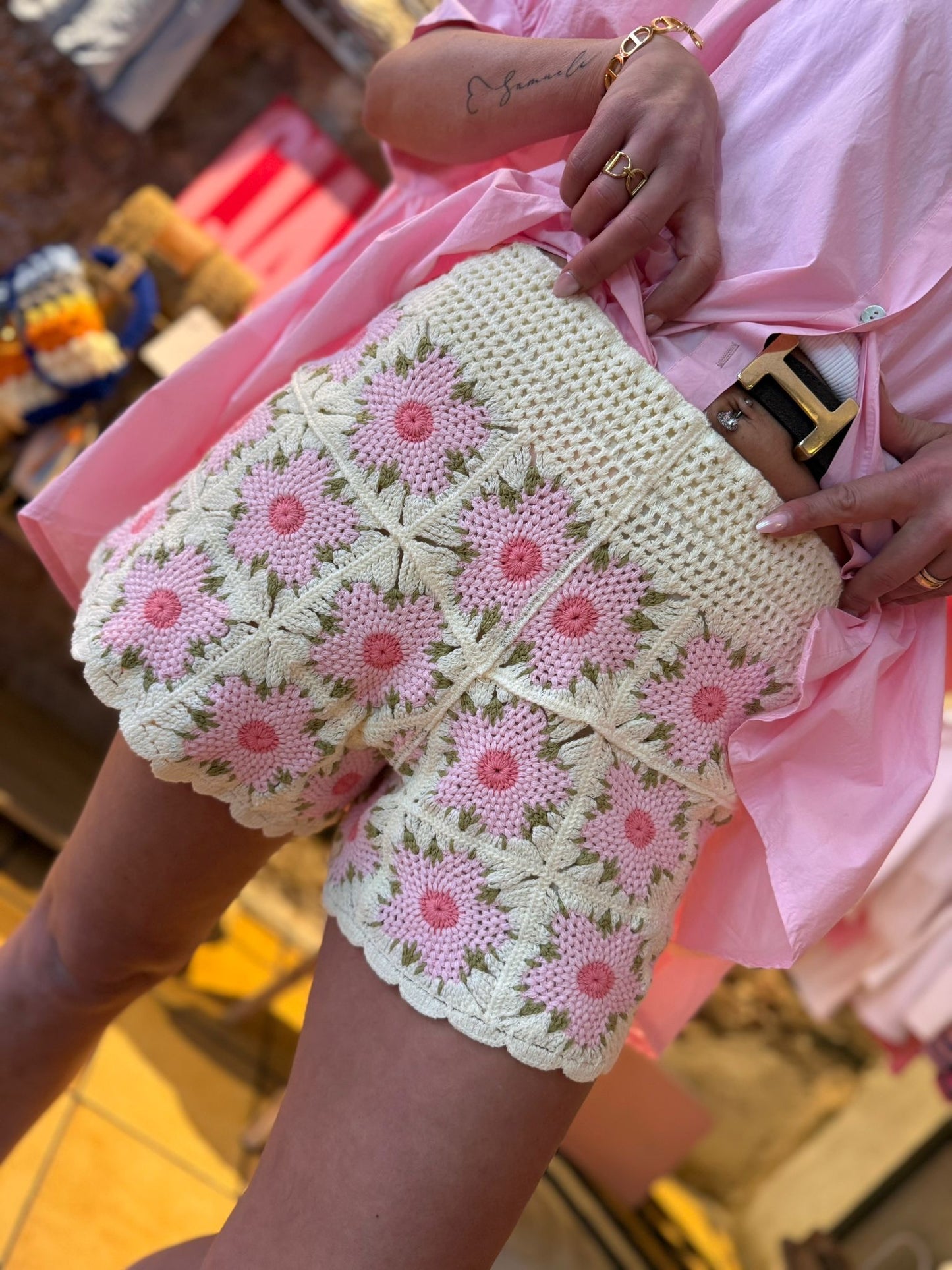 Shorts "Fiore Rosa"
