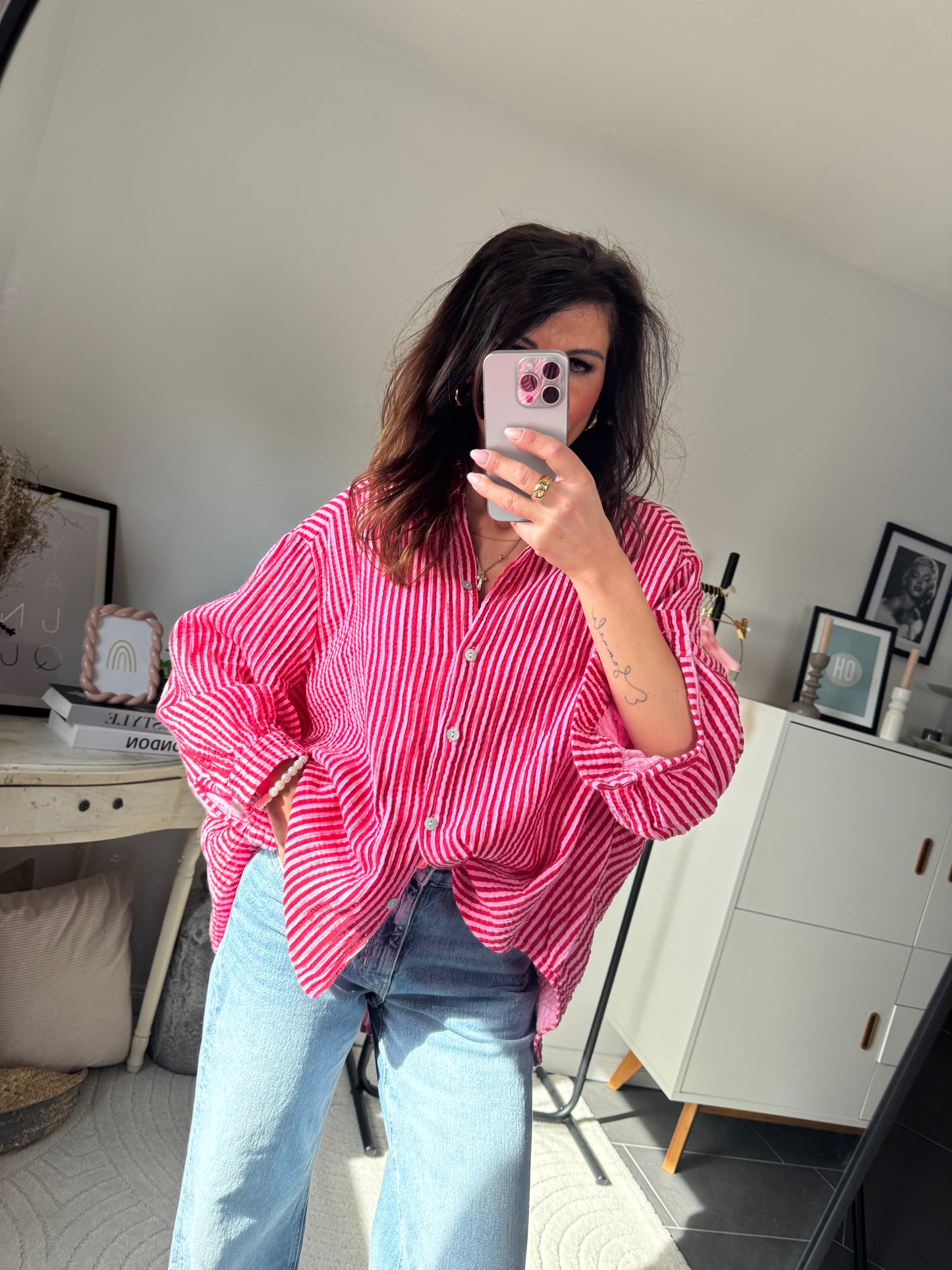 Musselinbluse "ROSA SOLE"