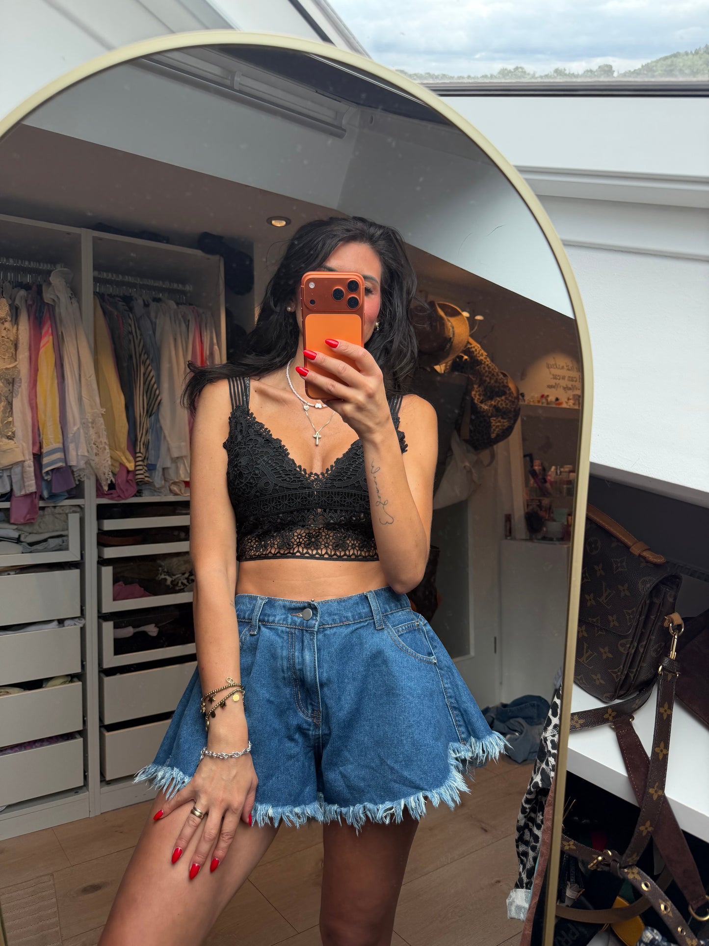 Top schwarz "Ibiza Lace Bralette"