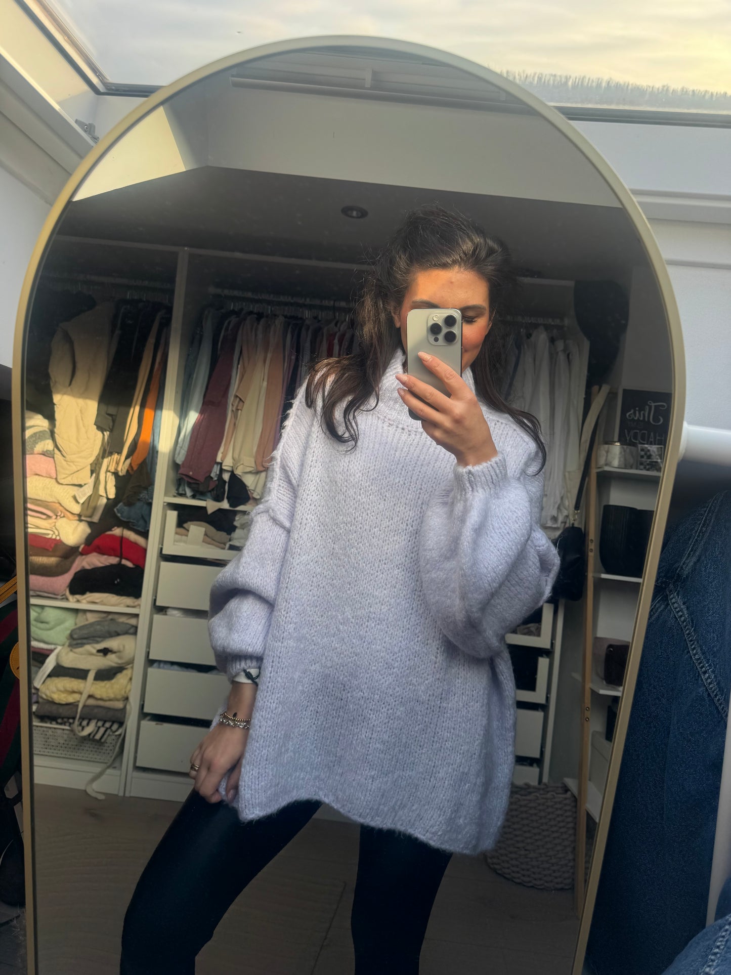 Pullover oversize Flieder"La Vita"