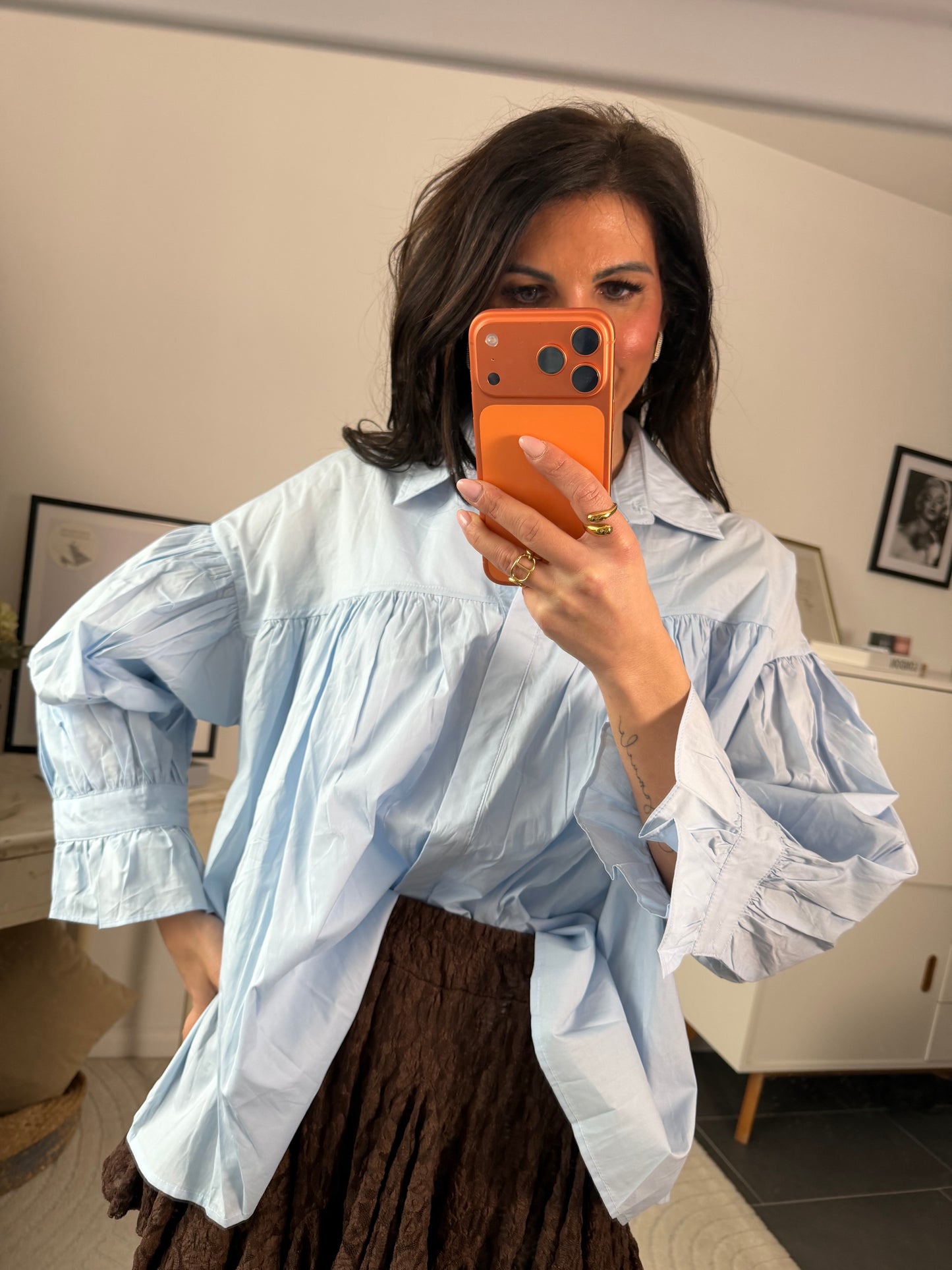 Bluse "Romantica Celeste"