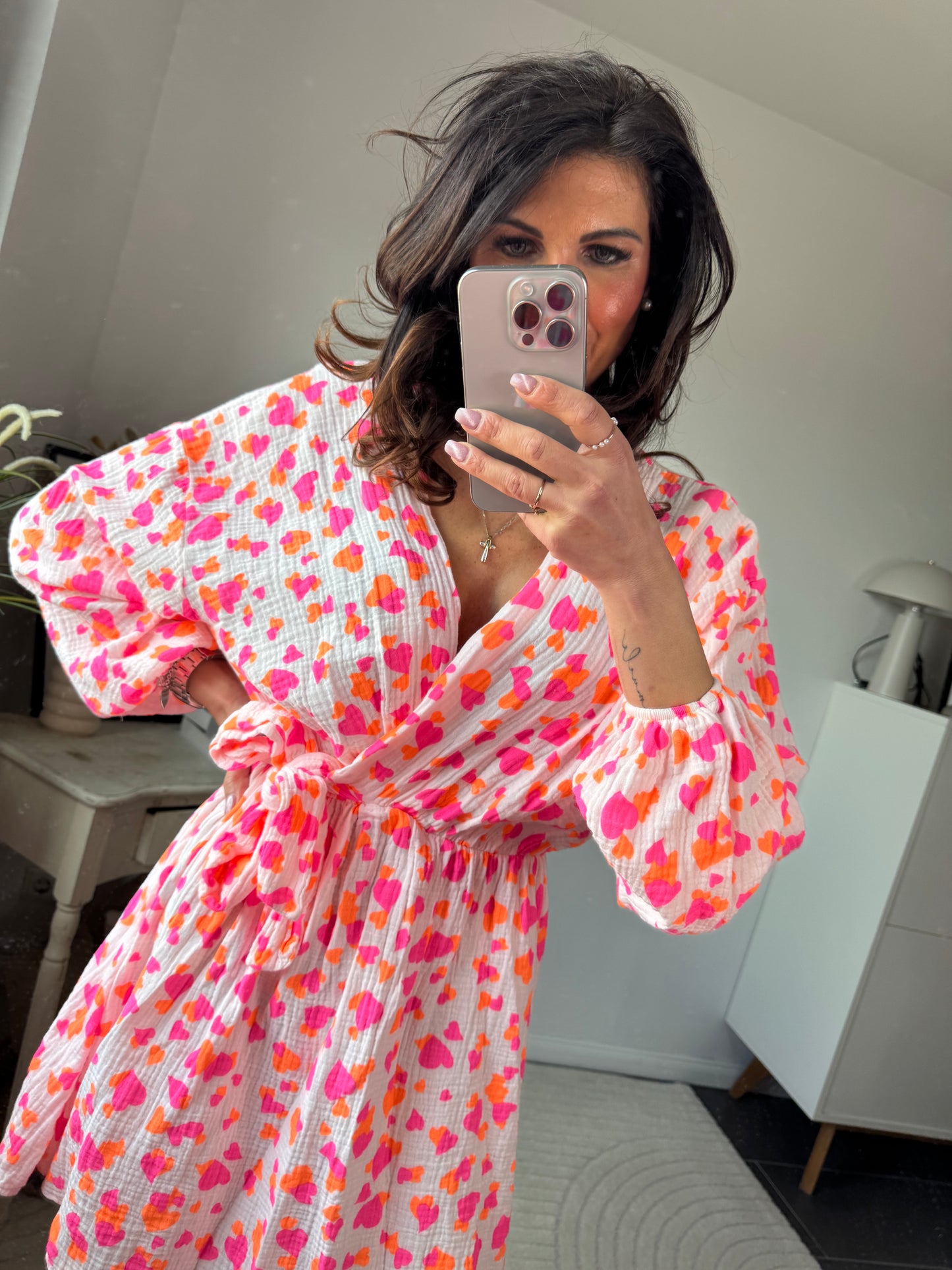 Kleid Musselin "CUORI GEMELLI"