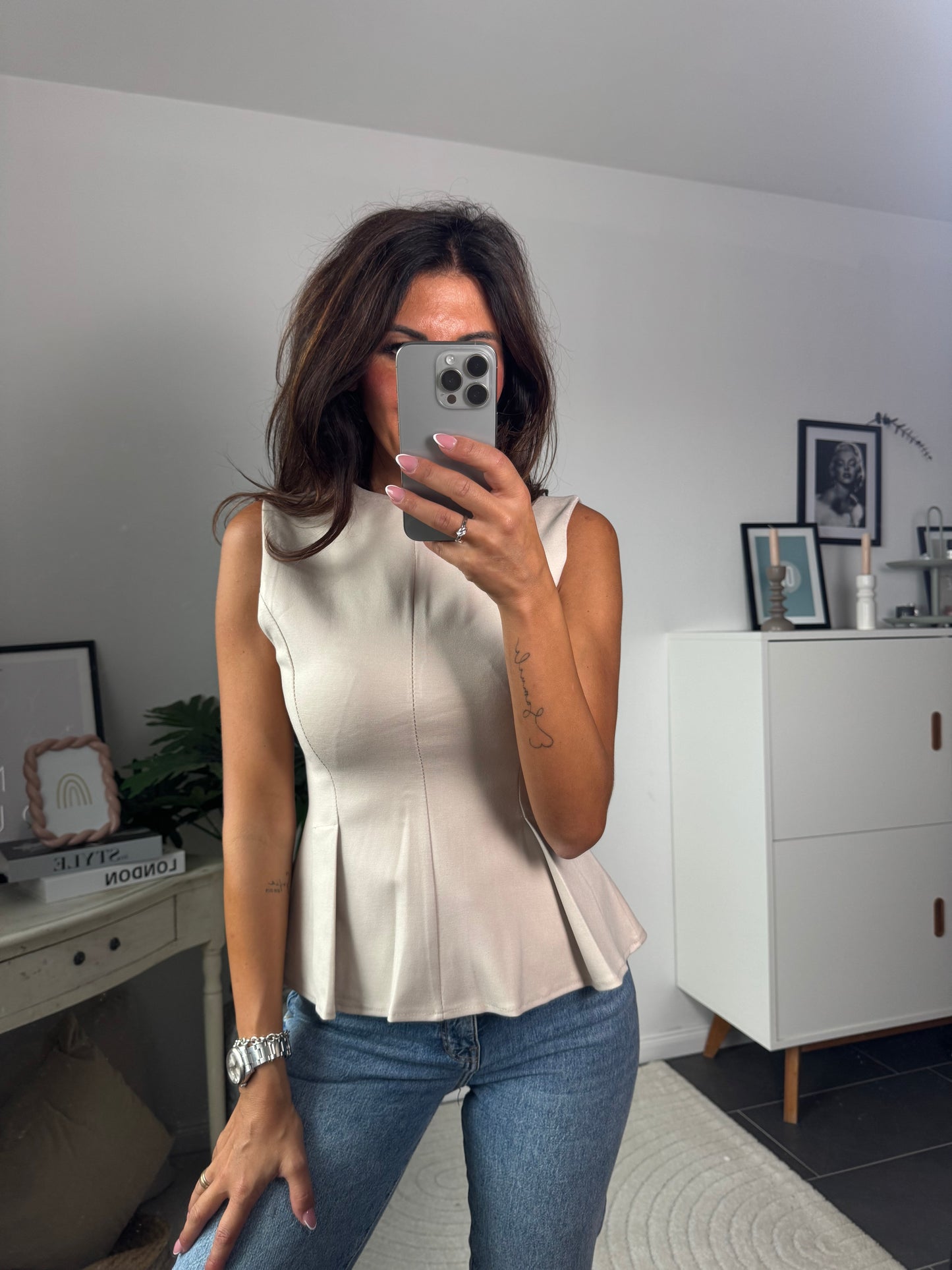 Top Beige "Valentina Chic"