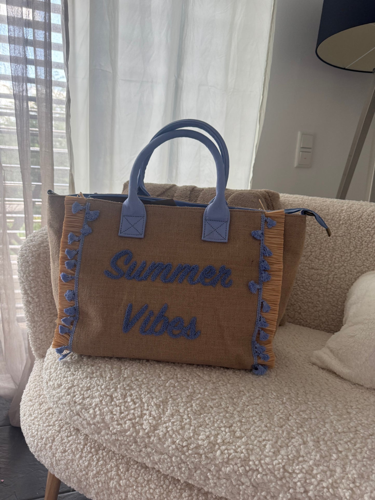 Tasche blau "SUMMER VIBES"