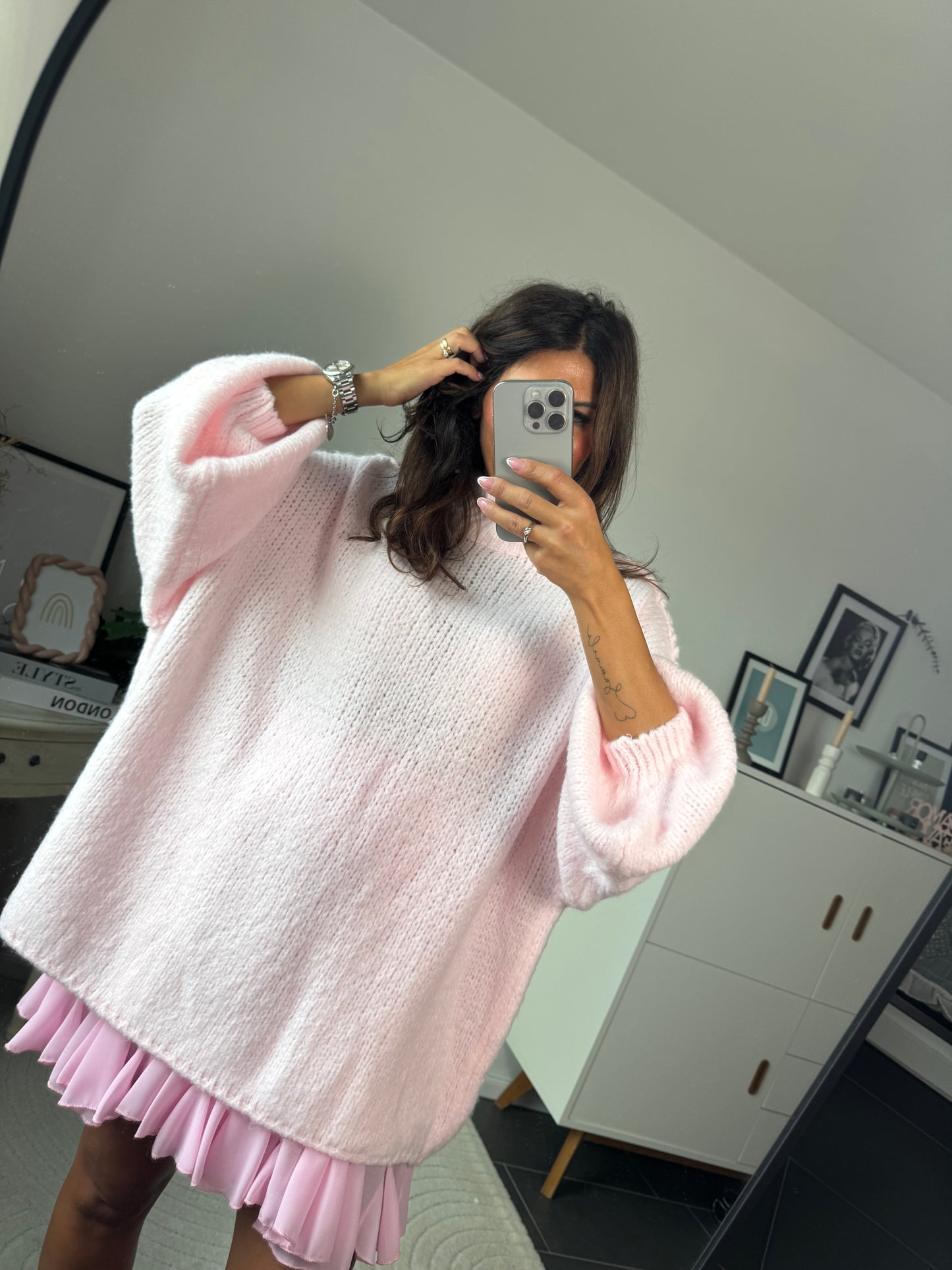 Pullover Oversize rosa "Mirella"