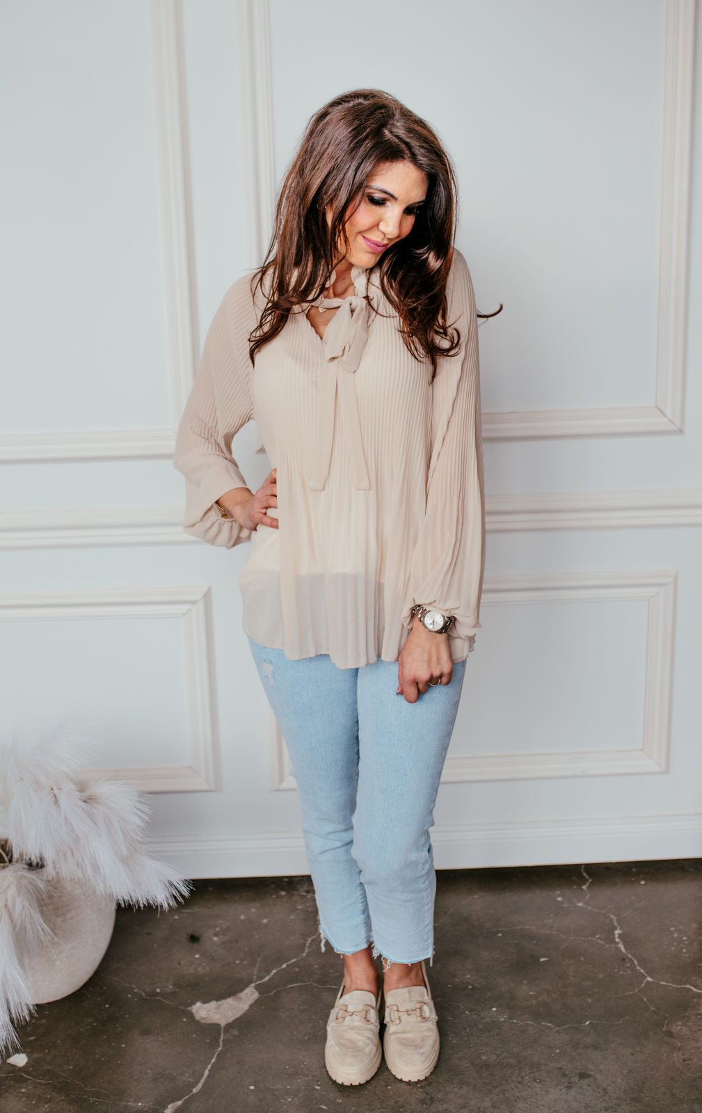 Plissebluse "GIULIA"