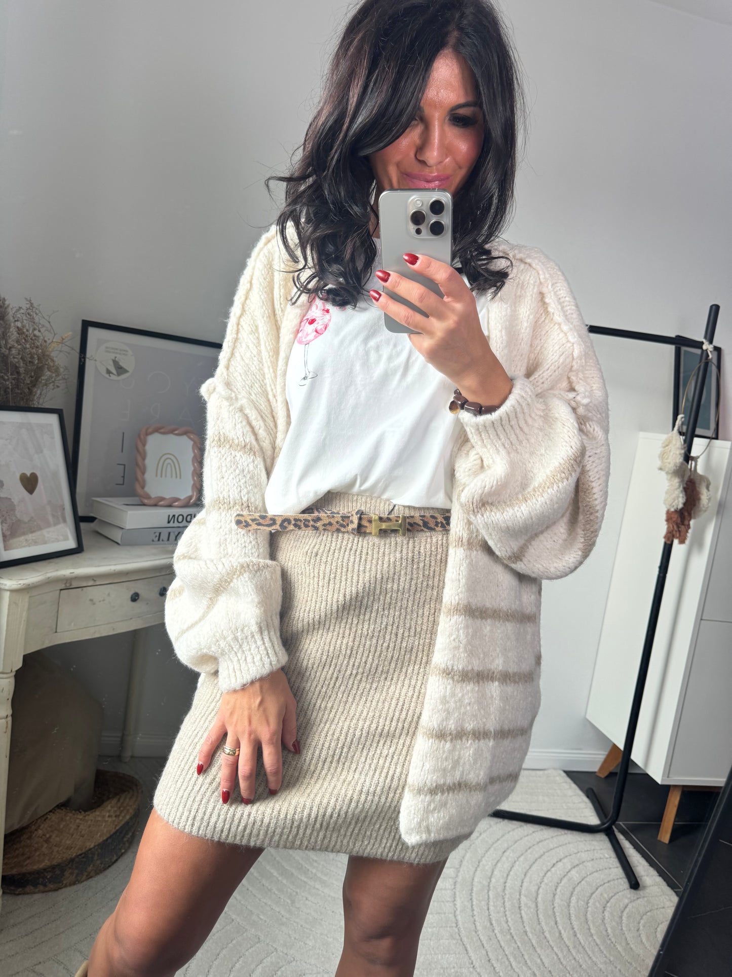 Rock Strick beige "Milano Soft"
