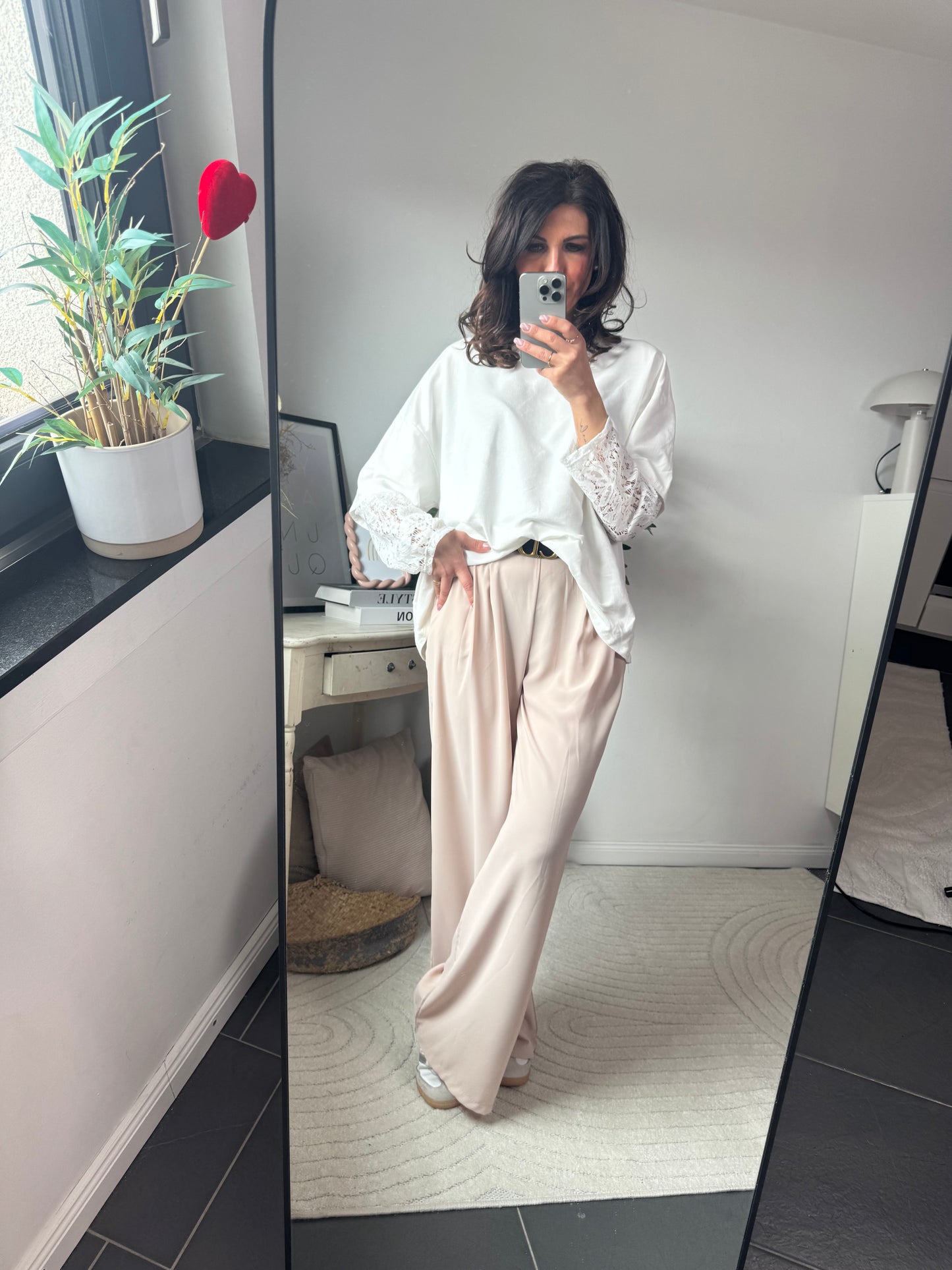 Feine Hose beige "LUNA"