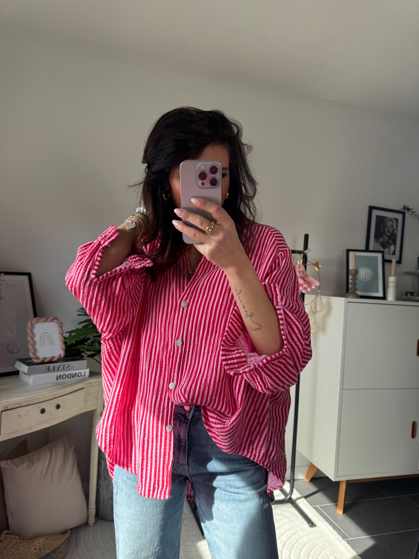 Musselinbluse "ROSA SOLE"
