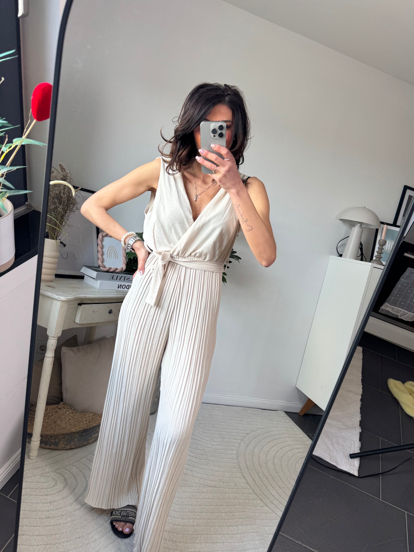 Jumpsuit beige "FERNANDA"