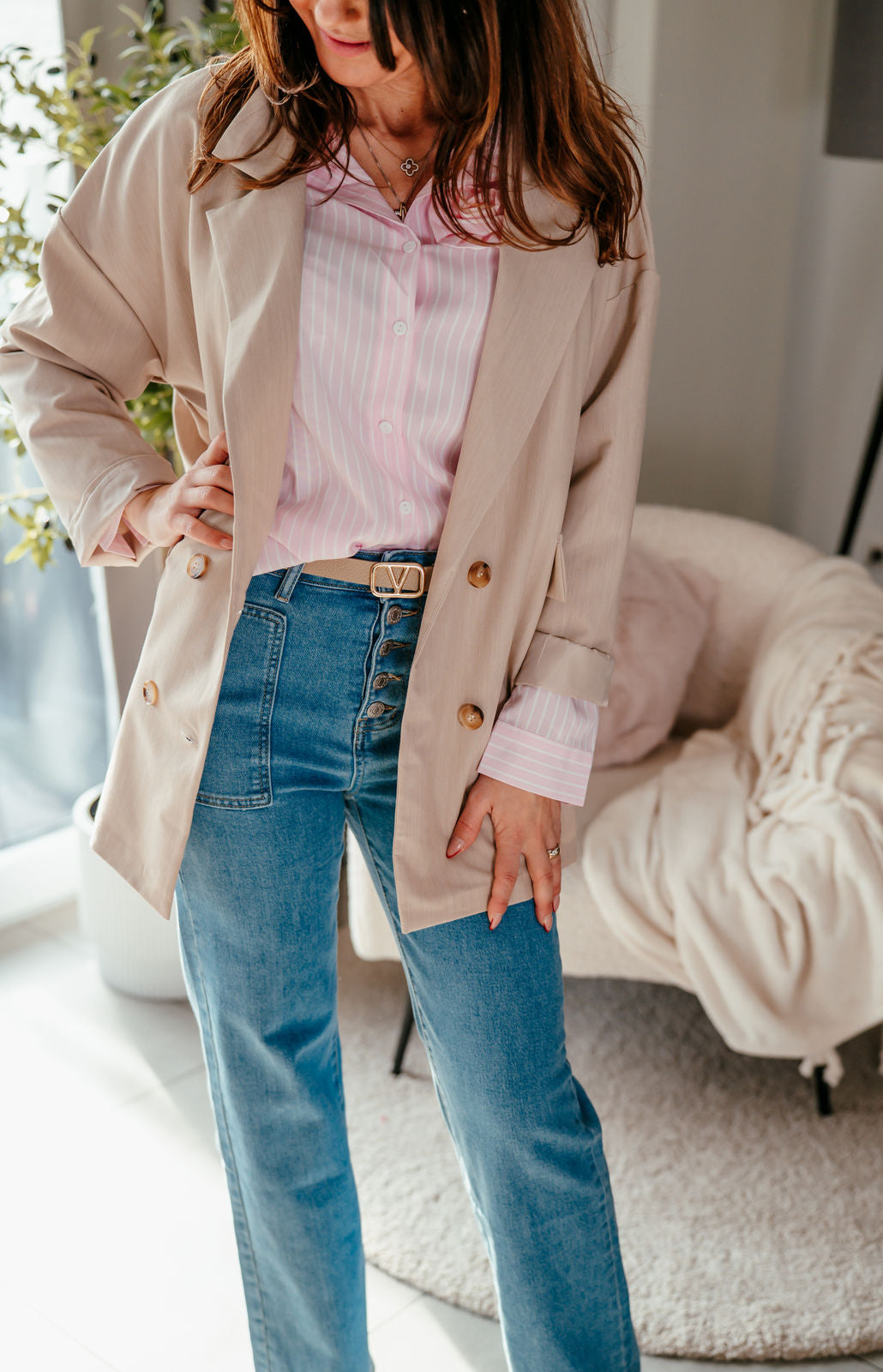 Blazer oversized beige "IVANA"