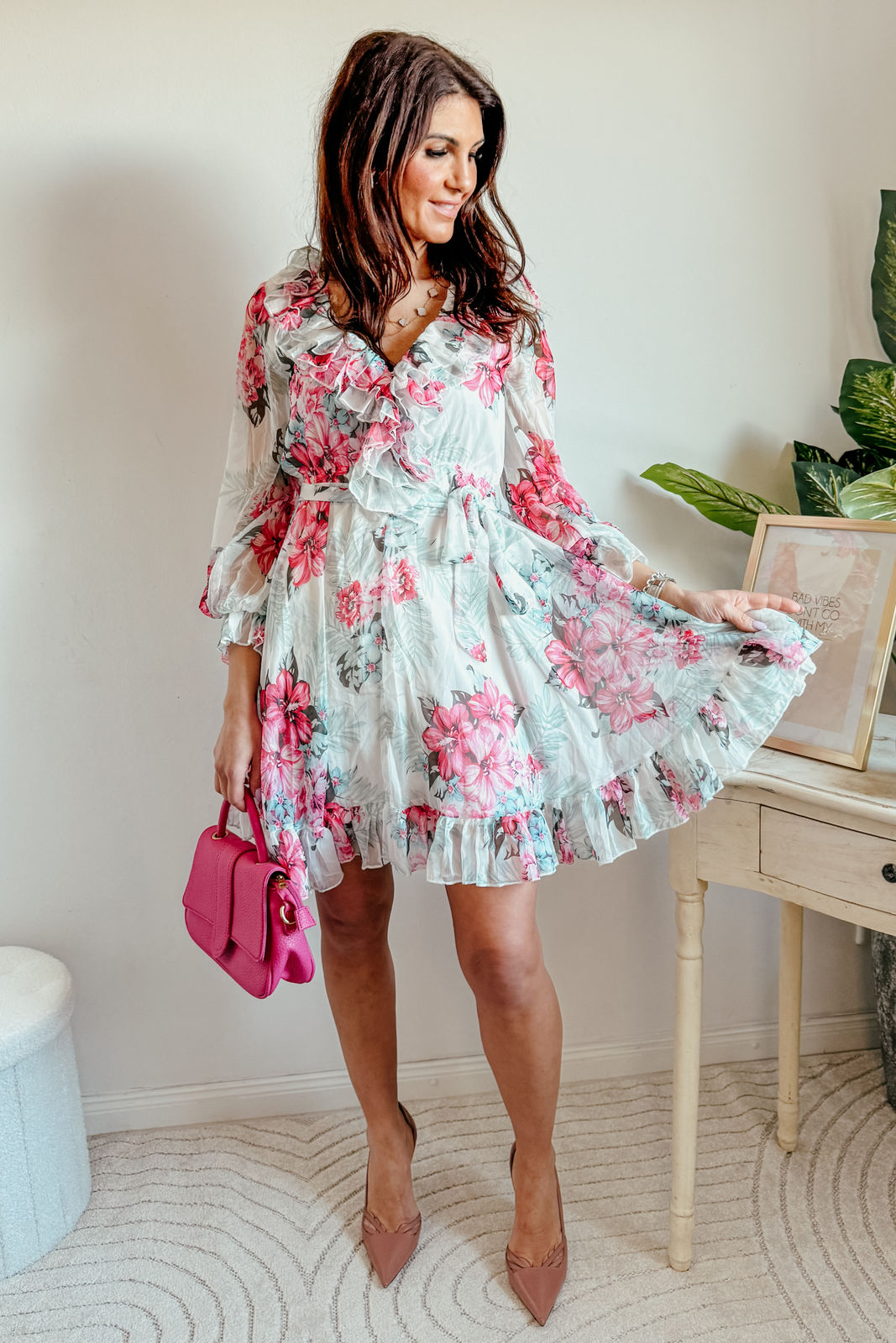 Feines Kleid "ELENORA" hellblau