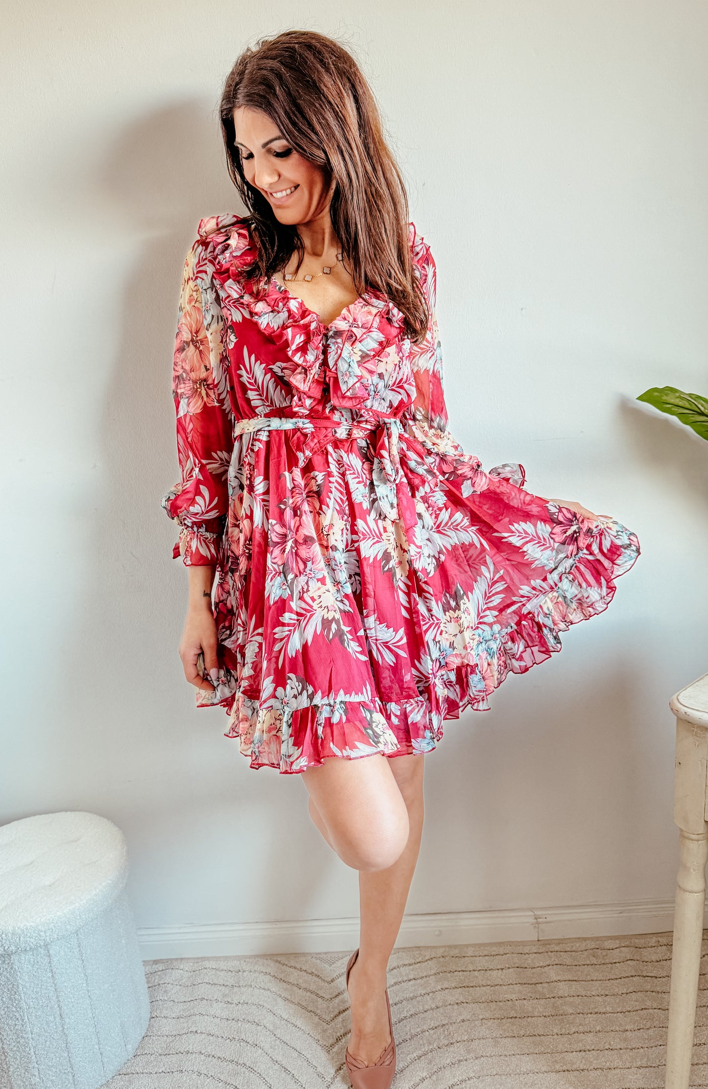 Feines Kleid "ELENORA" Pink