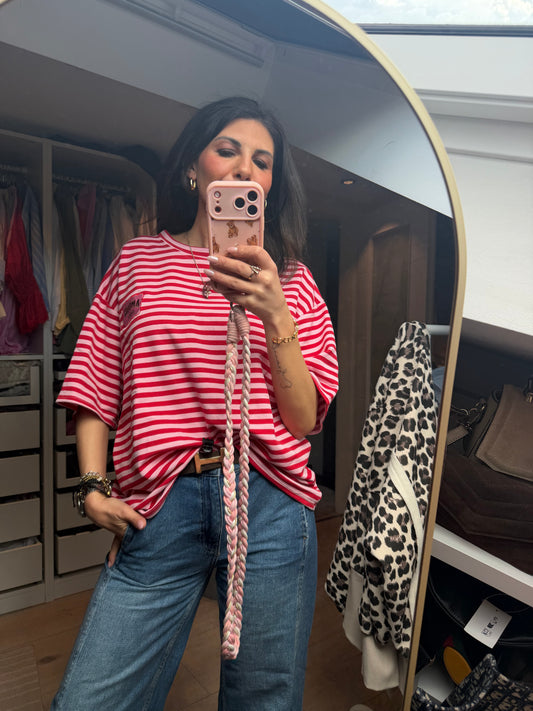 T-Shirt "Rosso Stripes"