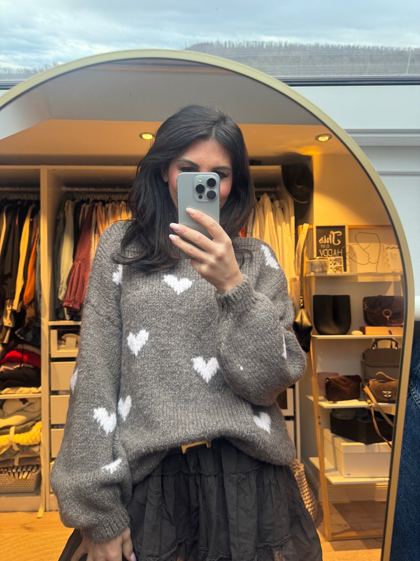 Pullover taupe  "Amore"