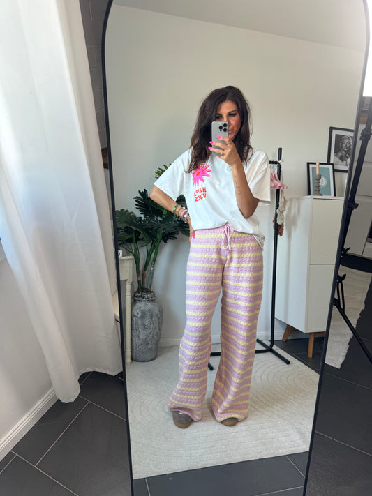Hose Strick rosa "Ravello"