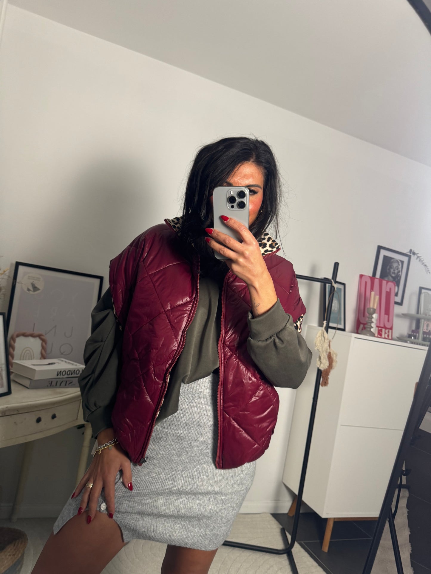 Weste rot  "Double Mood Leo"