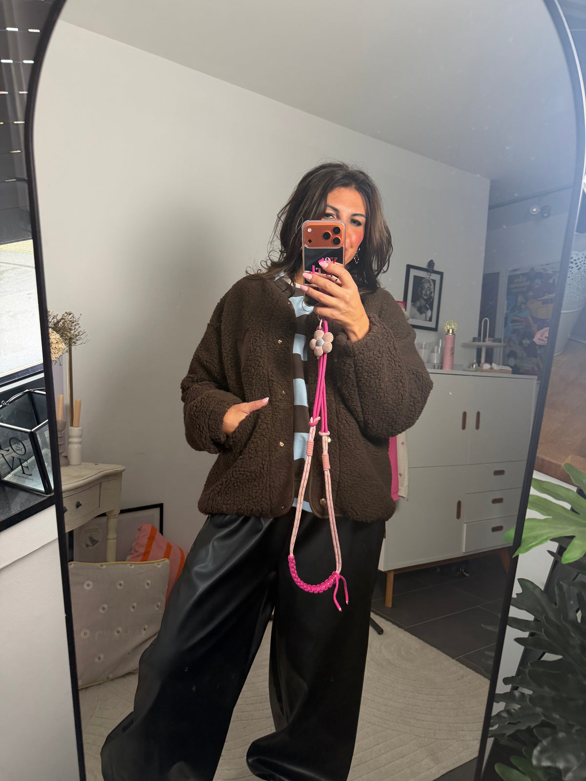 Teddyjacke braun "Giulia"