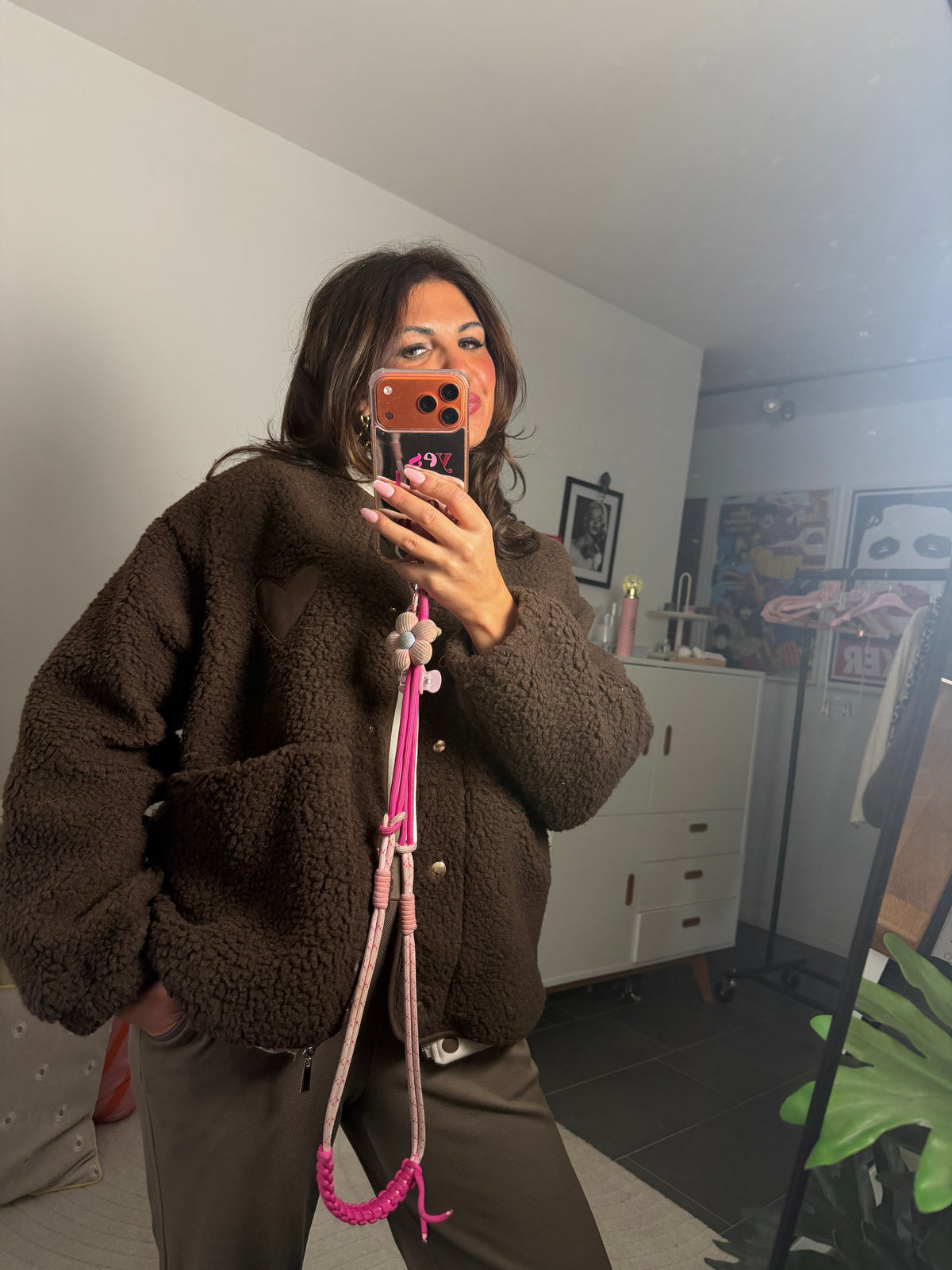 Teddyjacke braun "Giulia"