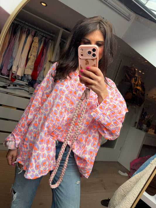 Musselinbluse "Leo Arancia"