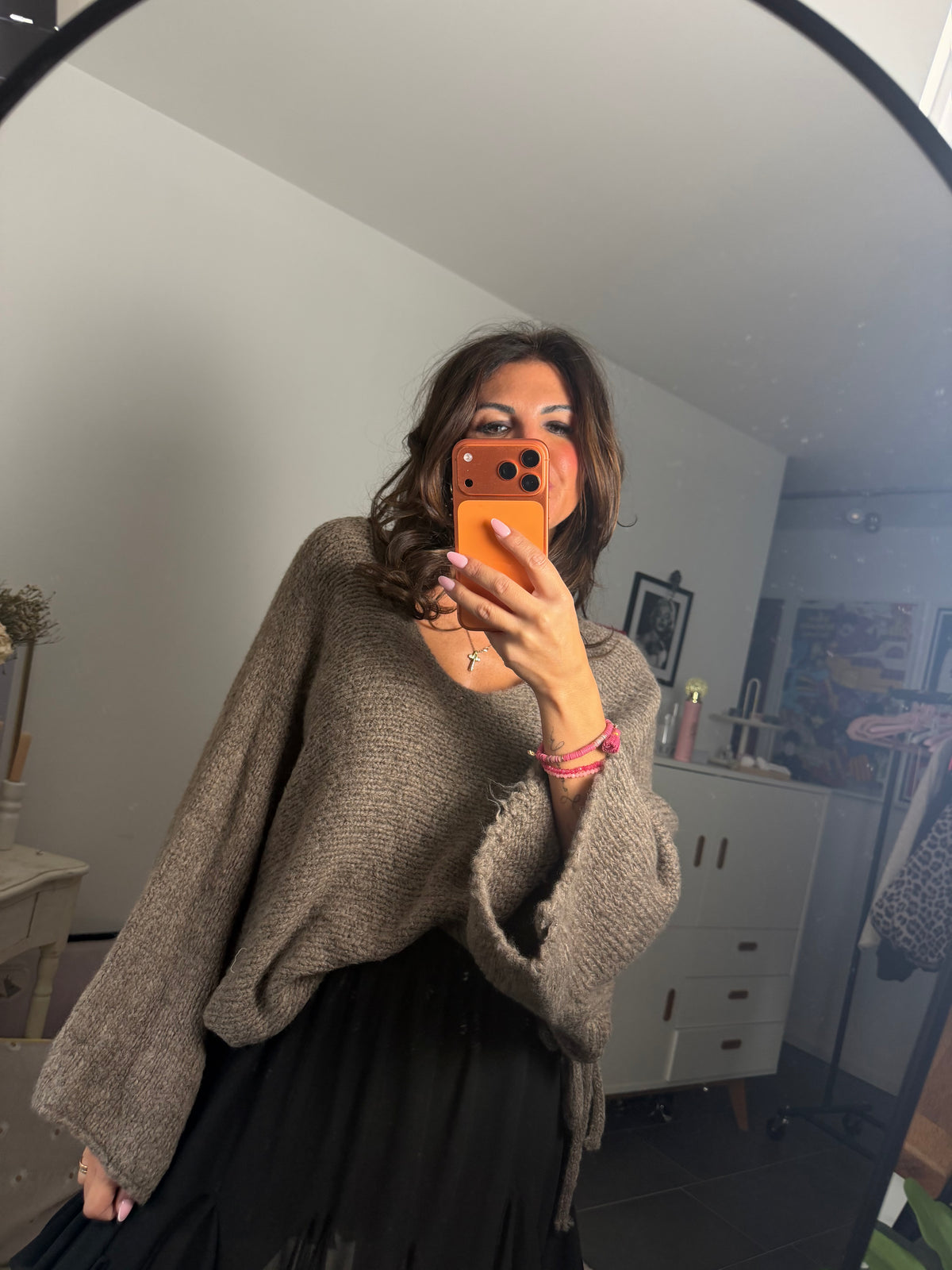 Pullover Taupe "Serena"