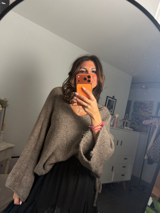 Pullover Taupe "Serena"