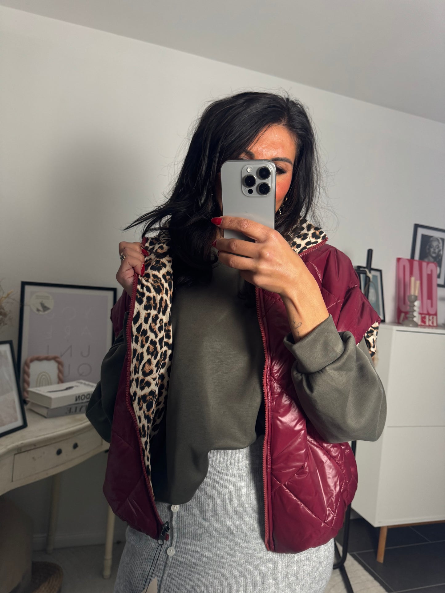 Weste rot  "Double Mood Leo"