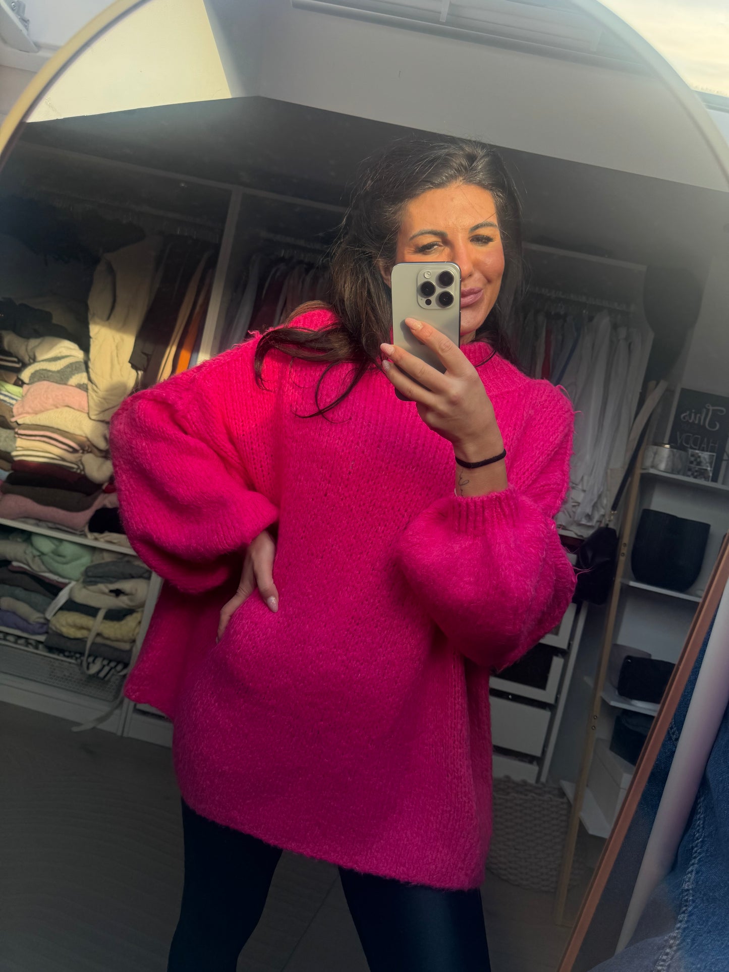 Pullover oversize pink "Fuchsia Dream"