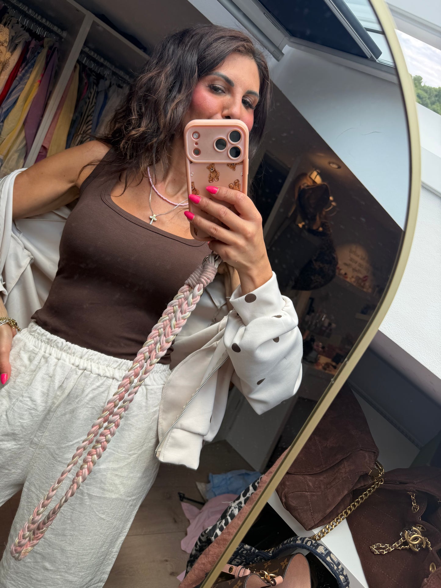 Top braun "Amore mio"