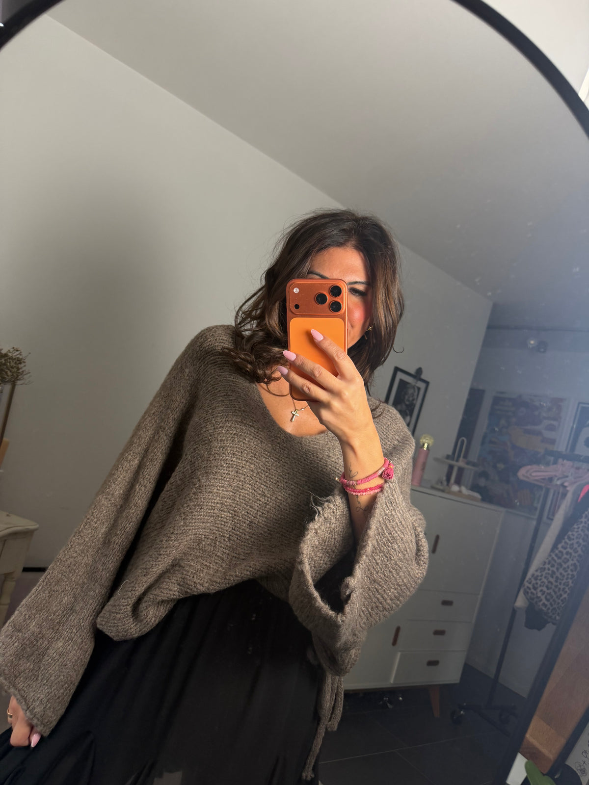 Pullover Taupe "Serena"