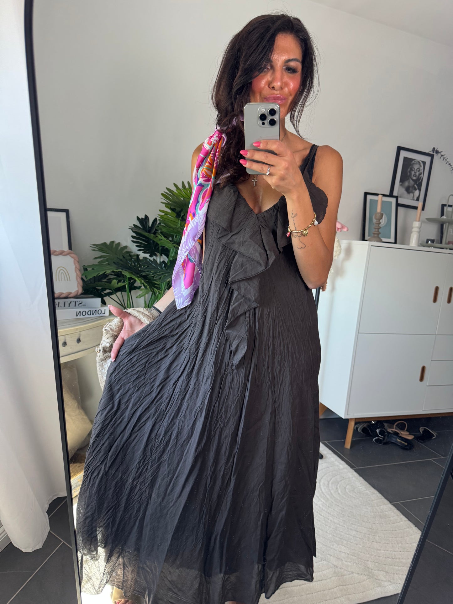 Langes Kleid braun "AMALFI"