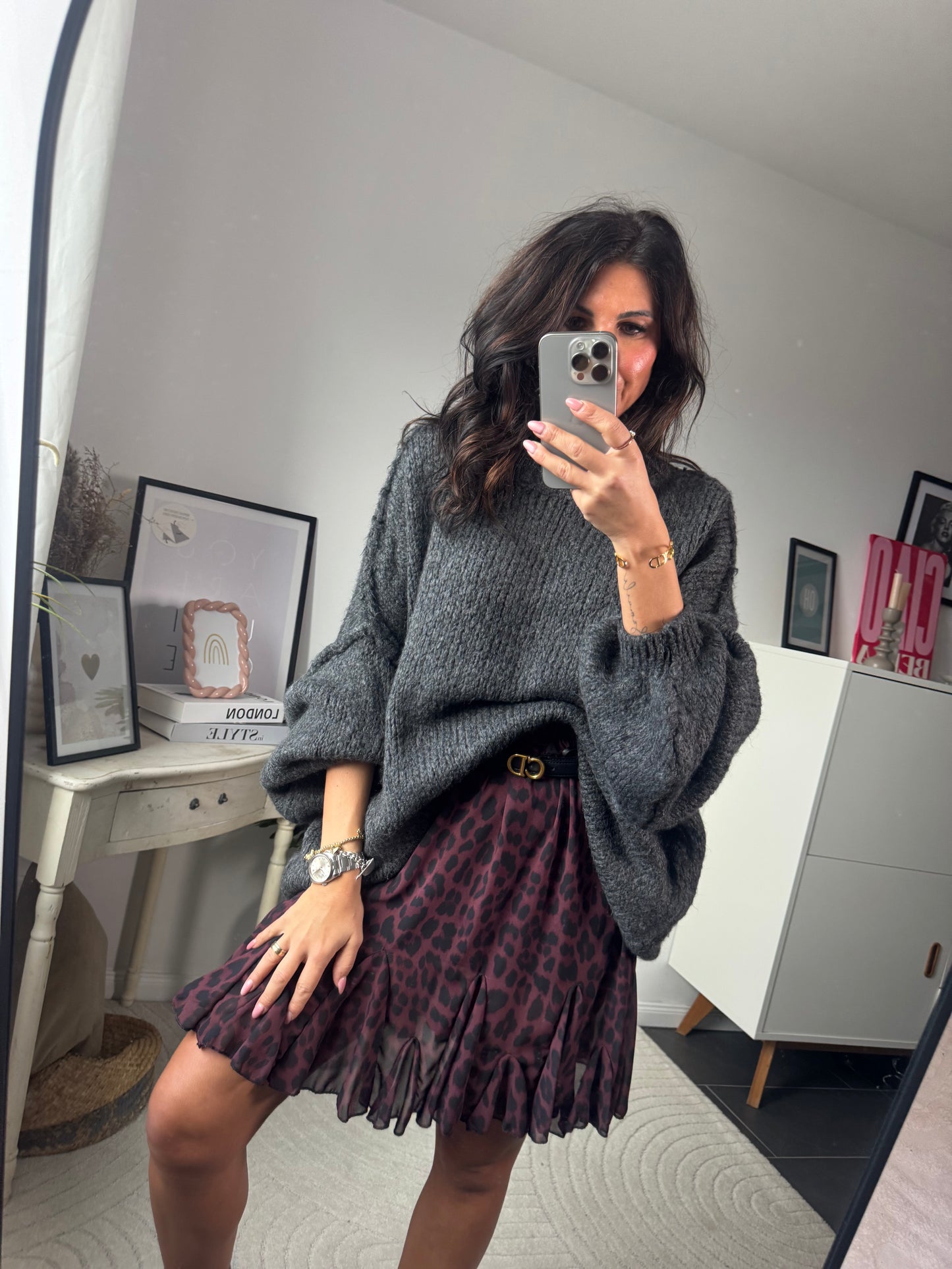 Rock kurz "LEOPARDINA ROSSA"