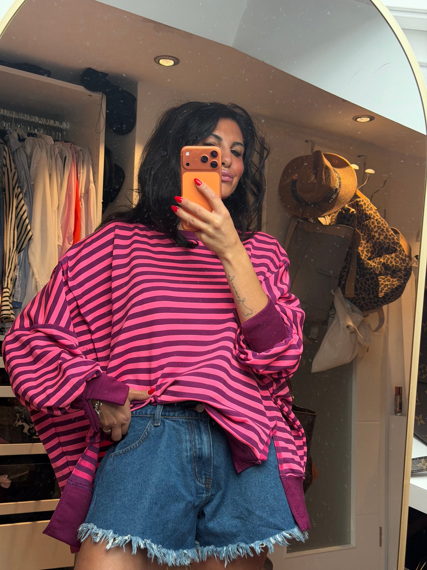 Pullover "Berry Stripe Sweater"