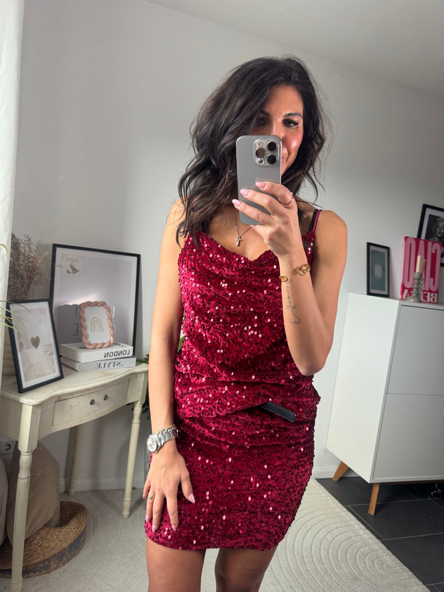 Top "Rosso Luminoso"