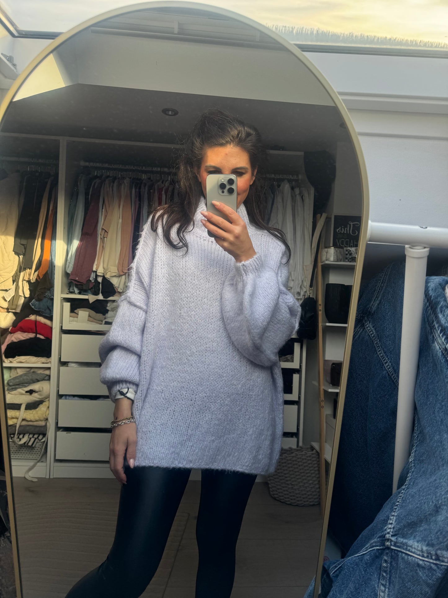 Pullover oversize Flieder"La Vita"