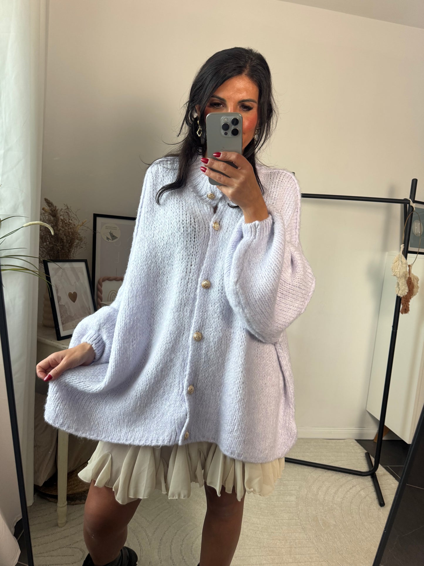 Cardigan flieder  "Giulia"