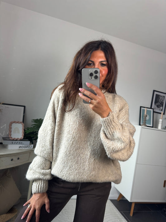 Pullover beige kurz "Riccione"