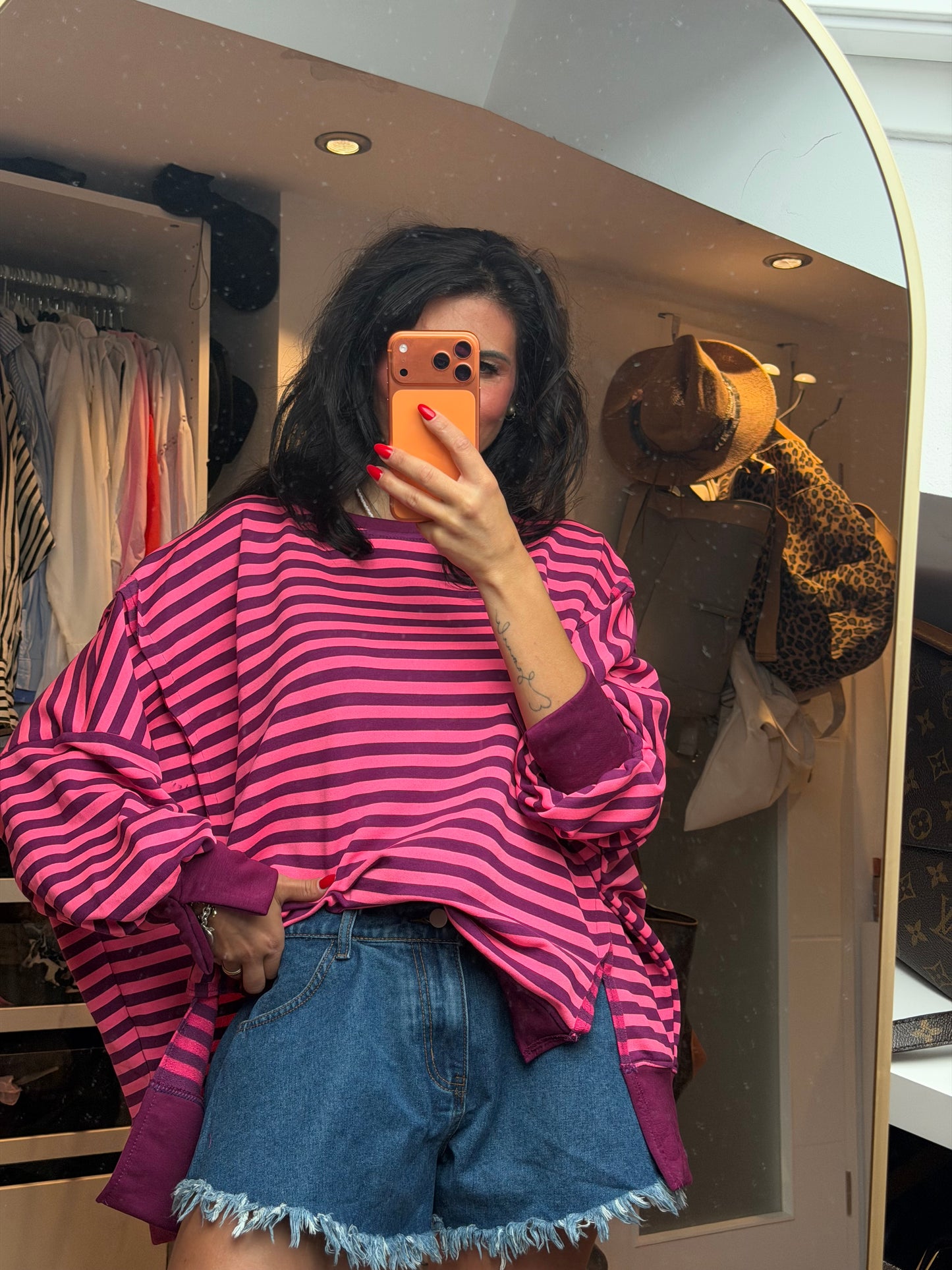 Pullover "Berry Stripe Sweater"