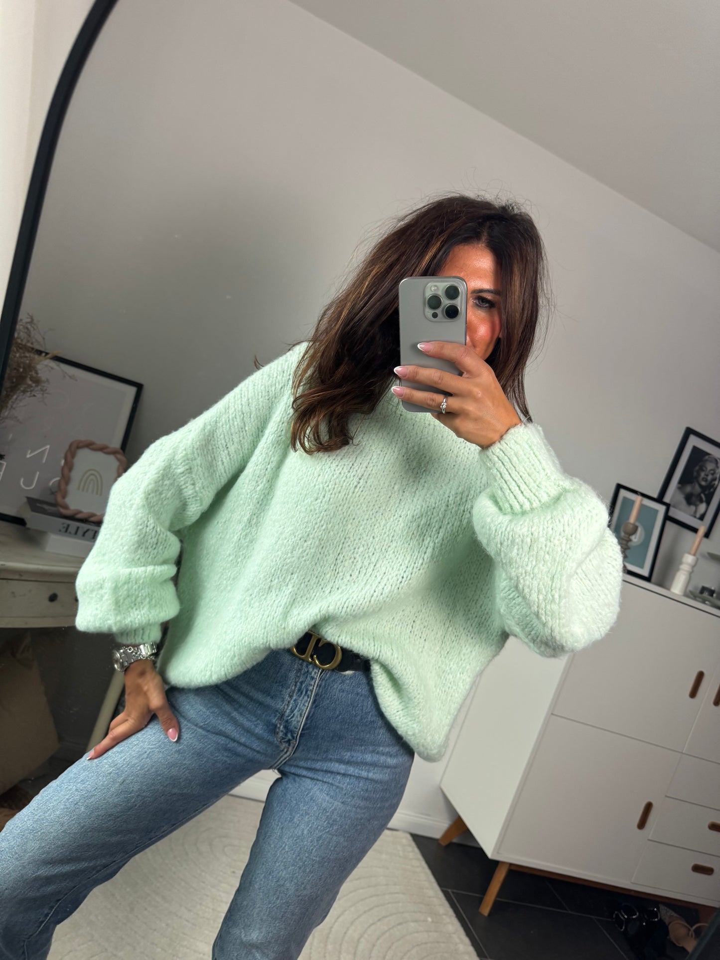 Pullover mint kurz "Riccione"