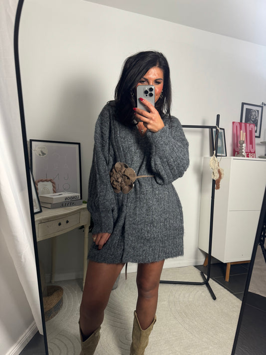 Blumengürtel taupe "Vintage Rose"