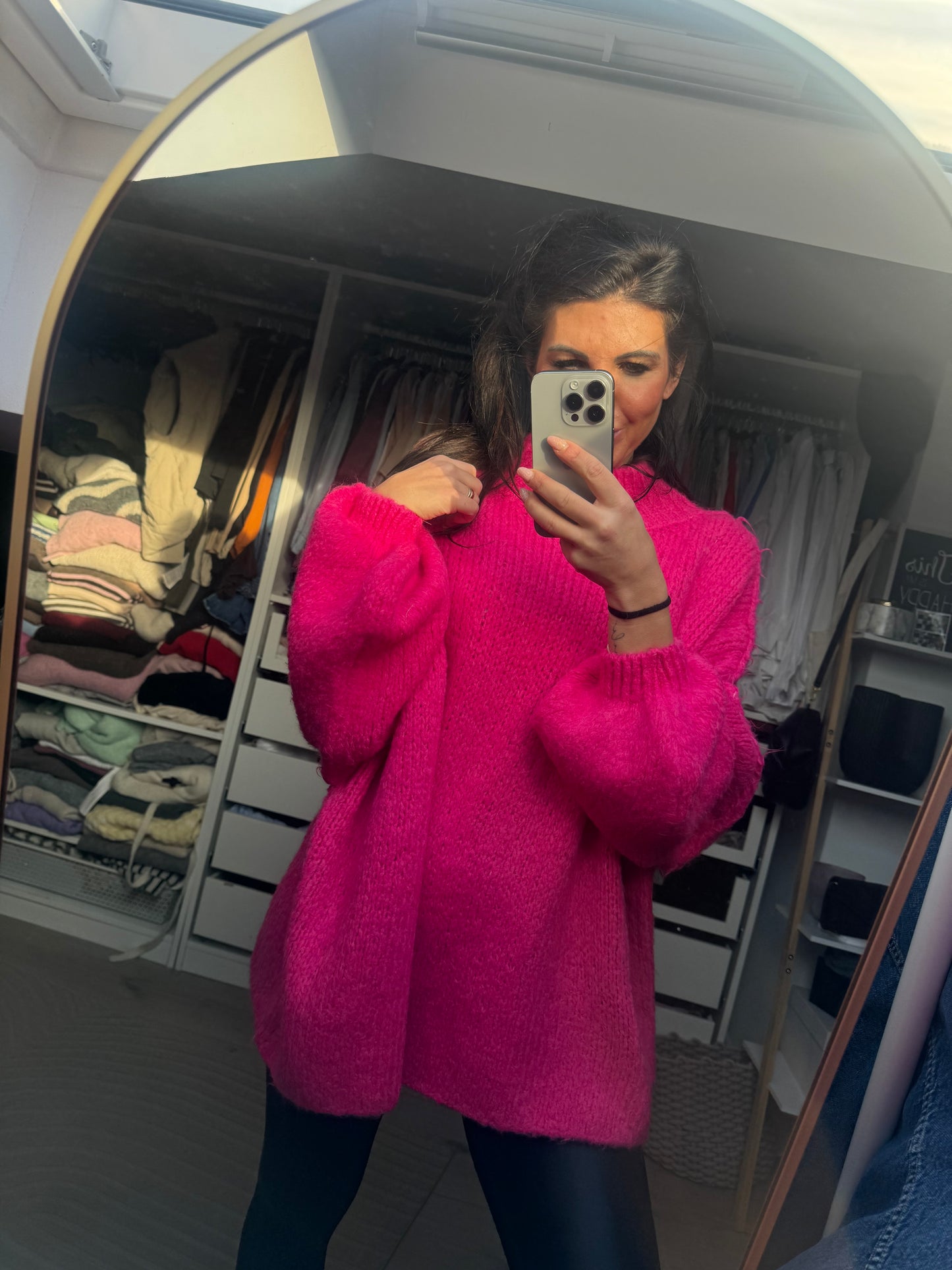 Pullover oversize pink "Fuchsia Dream"