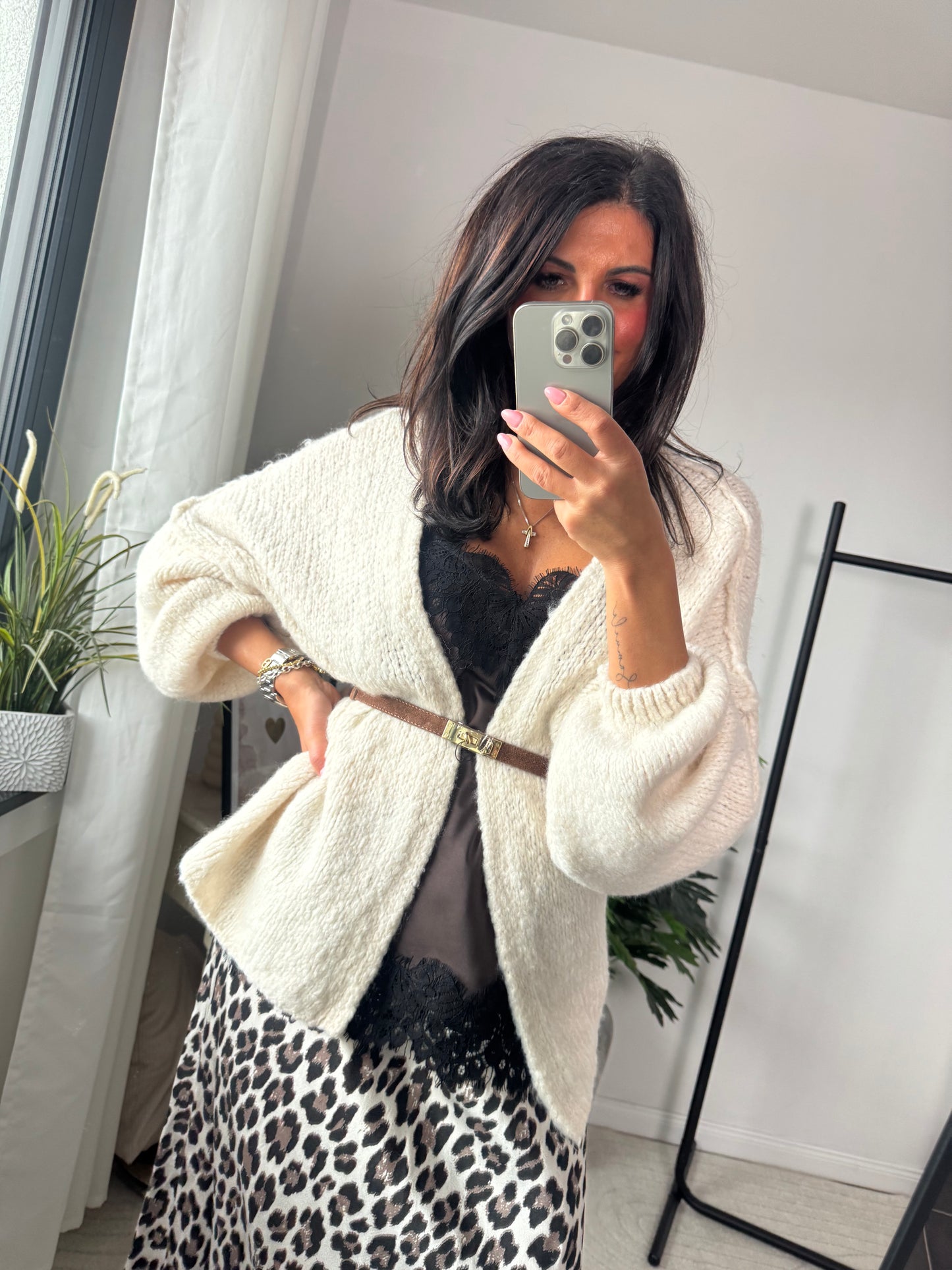 Cardigan beige "GIUSI"